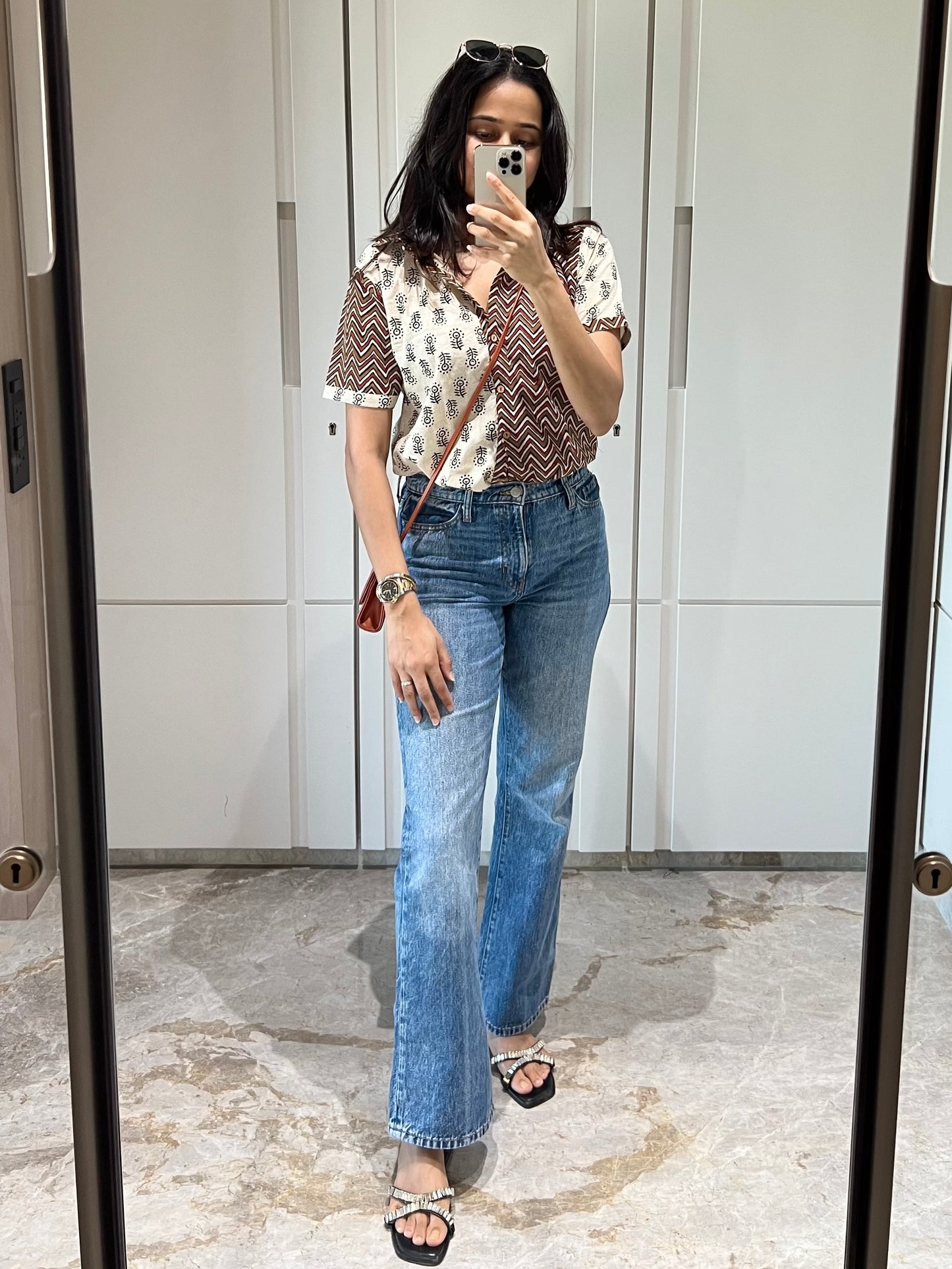 Multi Colour Hand Block Relaxed Cotton Shirt - Desi Hart